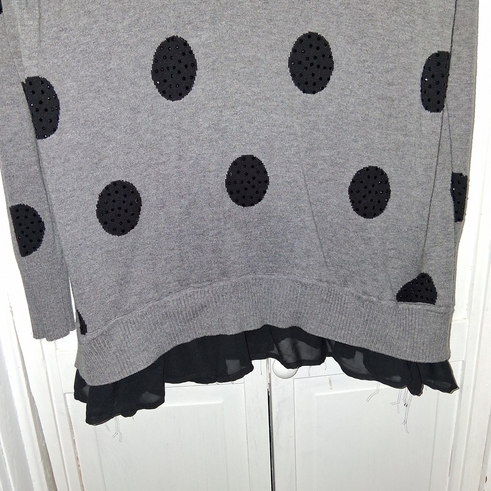 Chelsea & Theodore Charcoal Knit Top - Picture 2 of 7